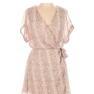 All in Favor Snake Print Mini Dress - Beige